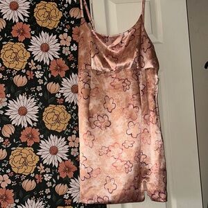Floral Satin Slip Dress